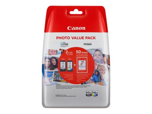 CANON PG 545 XL/CL 546XL Photo Value Pack 2er Pack Schwarz, Farbe (Cyan, Magent