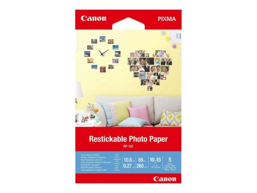 CANON Paper/RP-101 Restickable Photo 4x6 5sh