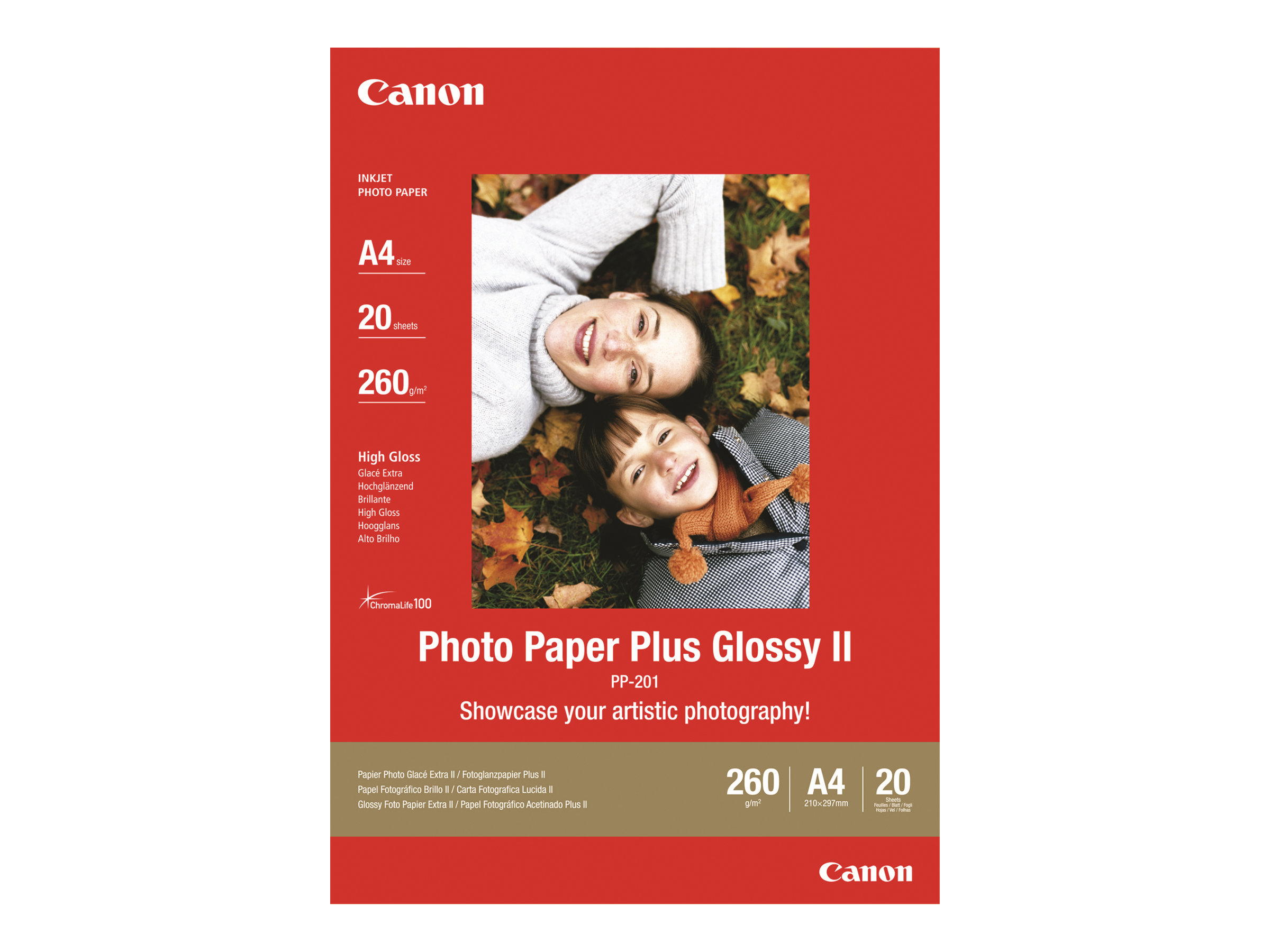 CANON Plus Glossy II PP-201 Fotopapier A4 20Blatt