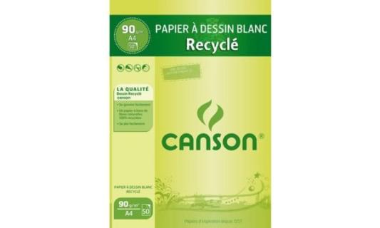 CANSON Malblock Recycling, DIN A4, 90 g/qm, 50 Blatt (5297375)