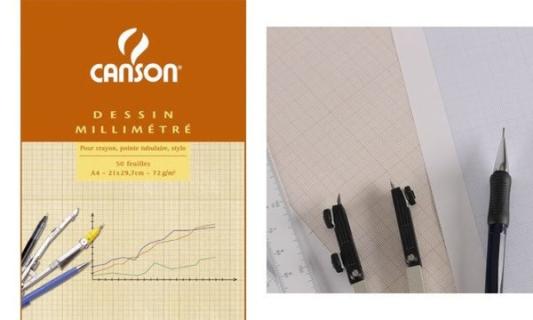 CANSON Millimeterpapier-Block, DIN A4, 90 g/qm (5067107)