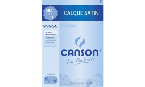 CANSON Transparentpapier, satiniert , DIN A3, 70/75 g/qm (339246600)