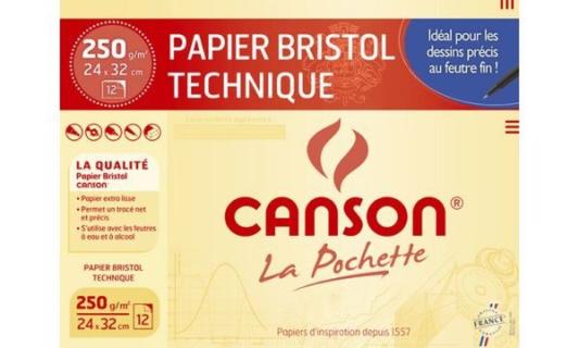 CANSON Zeichenpapier Bristol, 240 x 320 mm, 250 g/qm (5297368)