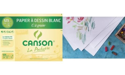 CANSON Zeichenpapier C à Grain, 3 20 x 240 mm, 125 g/qm (339207700)