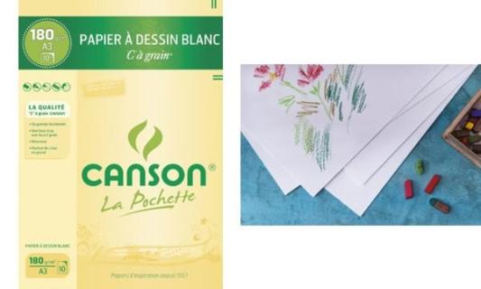 CANSON Zeichenpapier C à Grain, D IN A3, 180 g/qm (339298100)