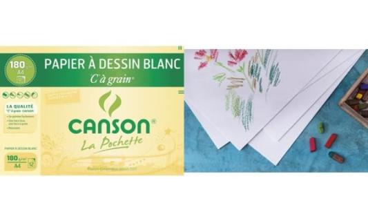 CANSON Zeichenpapier C à Grain, D IN A4, 125 g/qm (339297900)