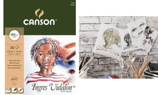 CANSON Zeichenpapierblock Ingres V idalon, 320 x 410 mm (5297898)