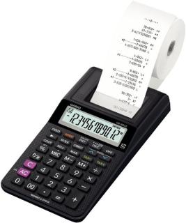 Druckender Kompaktrechner, schwarz 12-stelliges Display, Euro-Umrechnung