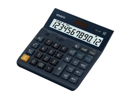CASIO DH-12ET Tischrechner Dunkelblau Display (Stellen): 12 solarbetrieben (L x