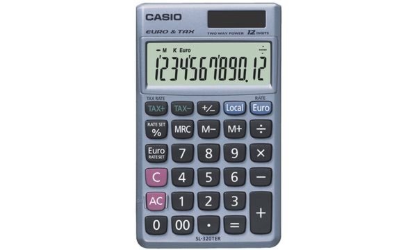 CASIO Taschenrechner SL-320 TER+, S olar-/Batteriebetrieb (5215627)