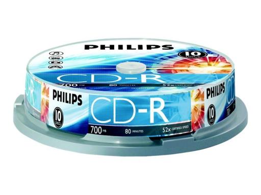 CD-R Philips 700MB 10pcs Spindel 52x