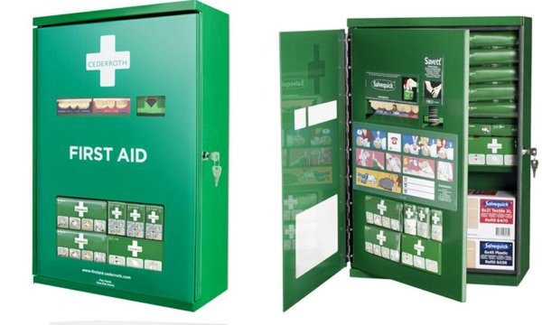 CEDERROTH Erste-Hilfe-Schrank Doub le Door, bestückt (8910003)