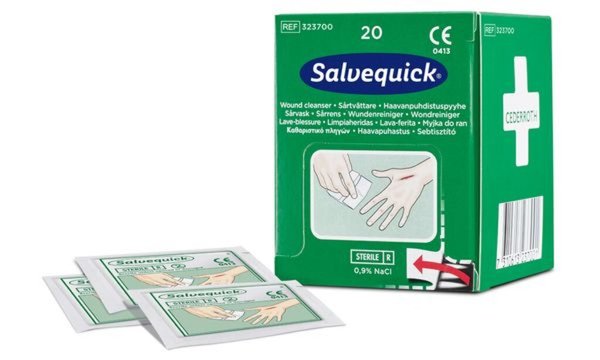 CEDERROTH Salvequick Wundreinigungs tücher, 20er-Pack (8910028)