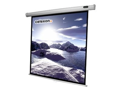 CELEXON Leinwand Rollo Economy 180x180 cm frei arretierbar schwarzer Rand und R