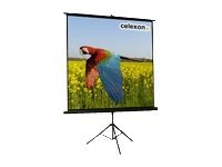 CELEXON Stativleinwand 219x219 cm schwarze Maskierung sehr robuste Ausfuehrung 