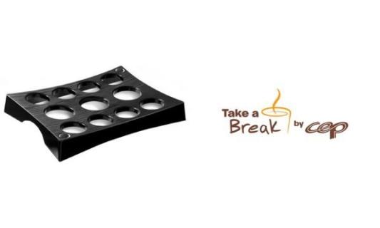 CEP Becherträger, für 11 Becher, sc hwarz, aus Polystyrol (52535274)