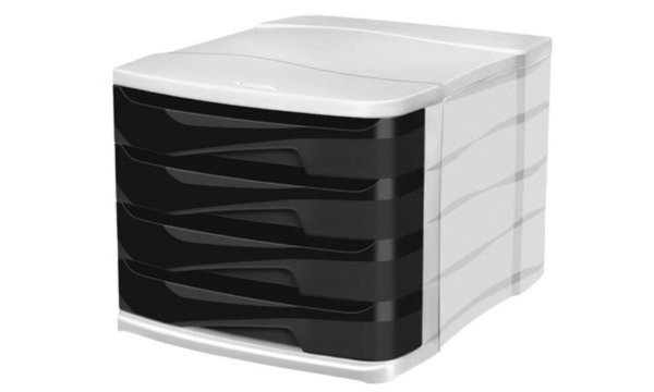 CEP Schubladenbox ELLYPSE OWA, 4 Sc hübe, schwarz (52535221)