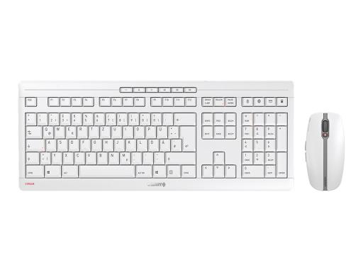 CHERRY Stream Desktop DE-Layout, USB, inkl. Maus, pale grey