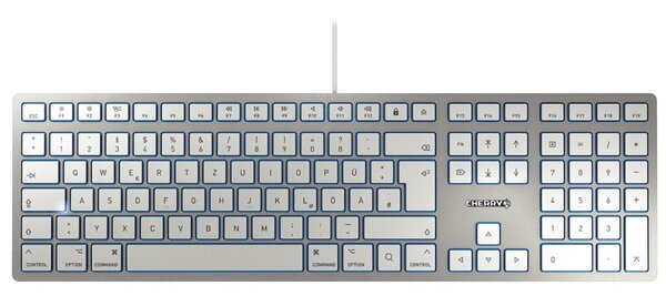 CHERRY TAS KC 6000 Slim for MAC silber USB Deutsches Layout