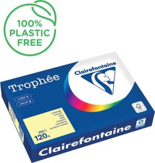 Trophee Farbiges Papier, DIN A4, 120g/qm, gelb, 250 Blatt