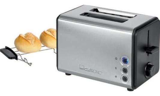CLATRONIC 2-Scheiben Toaster TA 362 0, schwarz / edelstahl (95273719)