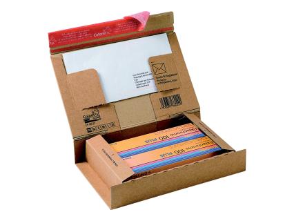 COLOMPAC Paket-Versandkarton "POST", Größe: SM, braun Innenmaße: (B)215 x (T)15