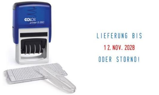 COLOP Datumstempel-Set Printer S260 , blau (62518262)