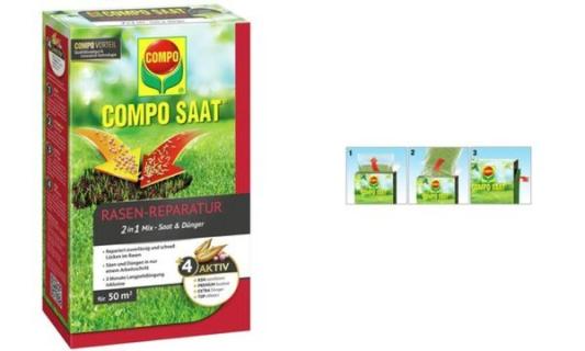 COMPO Rasen-Reparatur-Mix, 1,2 kg f ür 50 qm (60010067)