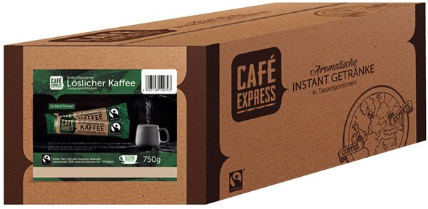 Café Express, entkoffinierter Kaffeestick 500 x 1,5 g