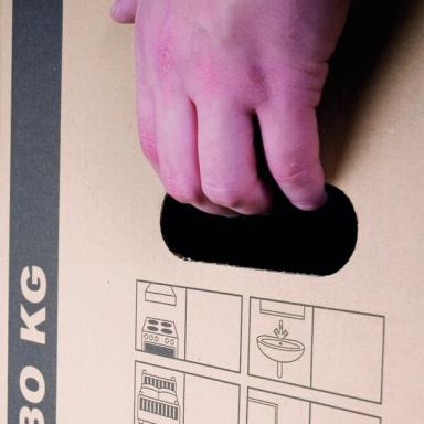 Cargobox braun, PLUS S, mit Griff- löcher, Innenmaß: 400x320x320 mm