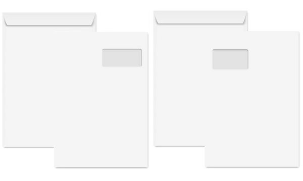 Clairalfa Versandtaschen C4, 229 x 324 mm, weiß (8011239)