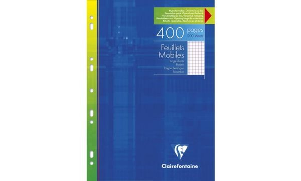 Clairefontaine Feuillets mobiles 17 0 x 220 mm, quadrillé 5/5 (87000775
