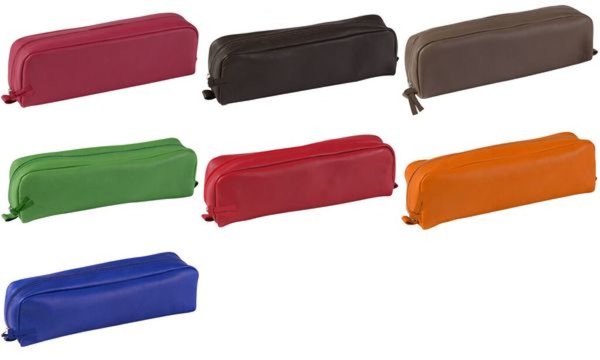 Clairefontaine Schlamper-Etui, rech teckig, Leder, blau (87001176)