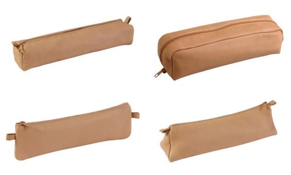 Clairefontaine Schlamper-Etui, trap ezförmig, Naturleder (87001160)