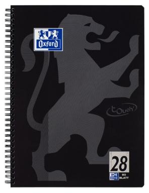 Collegeblock, A4+, L28 liniert, schw. 80 Blatt, 90g, Rand links und rechts