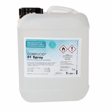 CorpuCid 01 | 5 Liter ehemals IVN 01-Spray, gebrauchsfertige alkoholische Flächendesinfektion für den medizinischen und gewerblichen Bereich+++ DESINFEKTIONSMITTEL VORSICHTIG VERWENDEN. VOR GEBRAUCH STETS ETIKETT UND PRODUKTINFORMATIONEN LESEN. +++