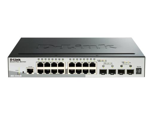 D-LINK 20-Port Smart Managed Gigabit Stack Switch 2x 10Gdlink|green 3.0, 16x 10