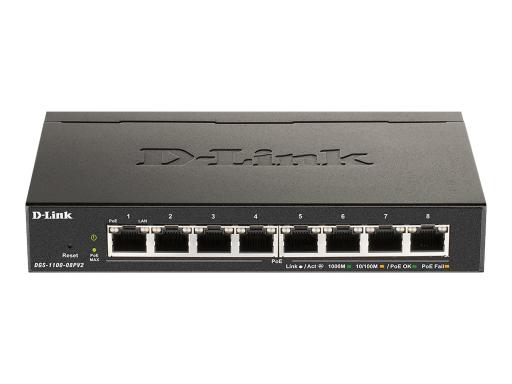 D-LINK 8-Port Layer2 PoE Smart Gigabit Switch8x 10/100/1000Mbit/s TP (RJ-45) Po