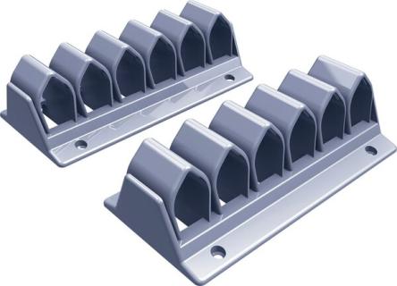 Addit Kabelwelle silber, für 10 Kabel á 7 mm Dicke