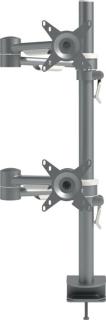 Viewmate Doppel-Monitorarm, silber vertikal, für Schreibrische, statische