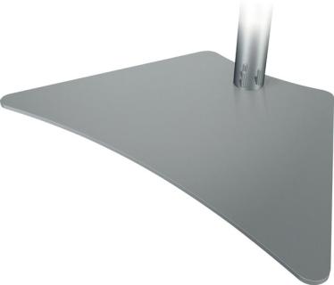 Viewmate Fußplatte für Monitorame ohne Tiefenverstellung, silber