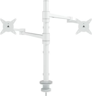 Viewlite Dual-Monitorarm weiß für für Schreibtische, Höhenverstellung