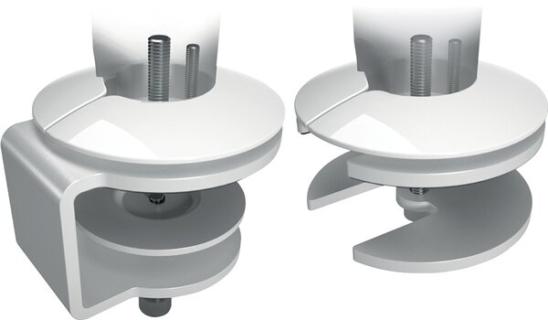 Viewlite plus Monitorarm silber für Schreibtische, dynamischer Höhen-