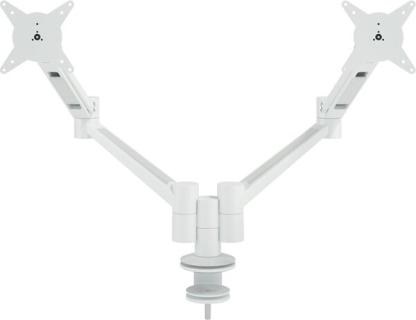 Viewlite plus Doppel- Monitorarm für Schreibtische, weiß, dynamischer
