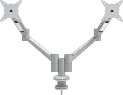 Viewlite plus Doppel- Monitorarm für Schreibtische, silber, dynamischer