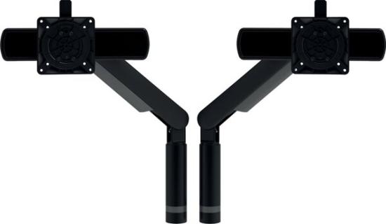 Viewprime plus Dual-Monitorarm schwarz für Schreibtische, dynamischer