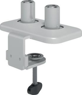 Vieprime Tischklemmen-Befestigung für dualen Monitorarm (65210) weiß