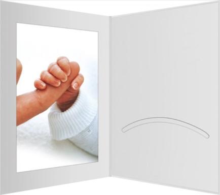 DAIBER 1x100 Daiber Portraitmappen m. Passepartout 15x20 weiß matt (11041)