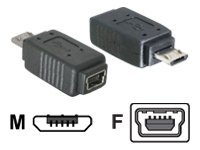 DELOCK Adapter USB micro-B Stecker zu mini USB 5pin Buchse