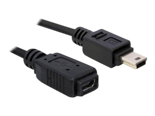 DELOCK Kabel USB 2.0 mini B Verlaeng. St/Bu  1m